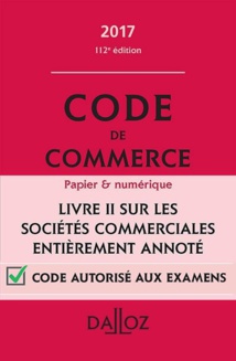 On note l'innovation du Code de commerce dalloz