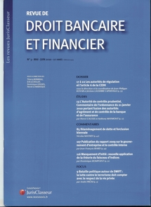 L'autorité de contrôle prudentiel (ACP) (Rev. dr. banc. et financier, mai-juin 2010) : commentaire de l'ordonnance du 21 janvier 2010, par H. CAUSSE et A. MAYMONT