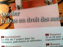 L'abus en droit des sociétés. Un dossier spécial du Journal des Sociétés (avril 2011, n° 86), sous la direction de Deen GIBIRILA L'abus en droit des sociétés. Un dossier spécial du Journal des Sociétés (avril 2011, n° 86), sous la direction de Deen GIBIRILA