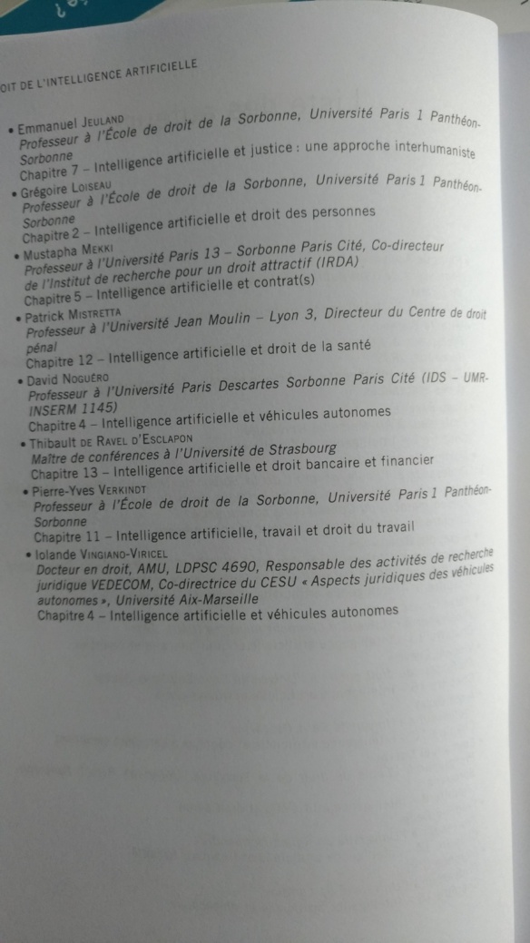 En vente ! Droit de l'intelligence artificielle, LGDJ Lextenso, dir. G. Loiseau et A. Bensamoun En vente ! Droit de l'intelligence artificielle, LGDJ Lextenso, dir. G. Loiseau et A. Bensamoun