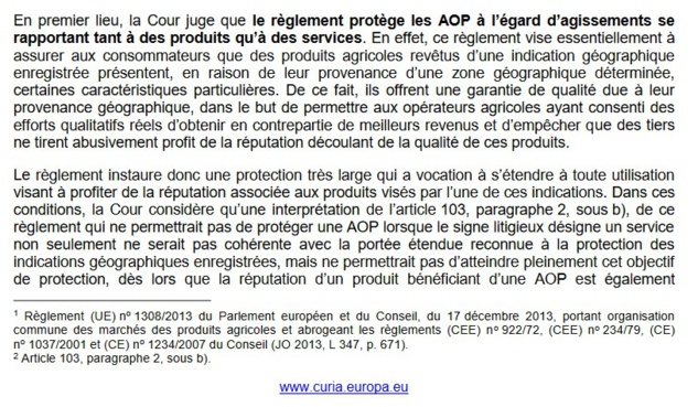 Interdiction de désignation de services par évocation de l'appellation... Champagne ! (CJUE, 9 sept 2021, C-783/19),   Interdiction de désignation de services par évocation de l'appellation... Champagne ! (CJUE, 9 sept 2021, C-783/19),