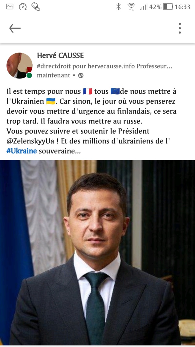 Je suis ukrainien.