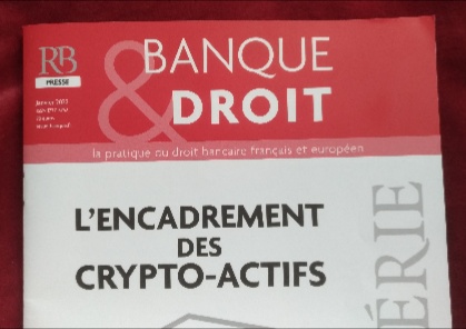 Revue Banque & Droit, Dossier cryptos piloté par Nicolas Kilgus. Revue Banque & Droit, Dossier cryptos piloté par Nicolas Kilgus.