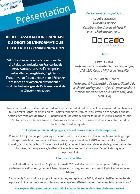 L'IA dans tous ses états, AFDIT, 24 novembre 2022, Paris (The Bureau). L'IA dans tous ses états, AFDIT, 24 novembre 2022, Paris (The Bureau).