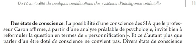 Relire des épreuves... IA, personnification et conscience...