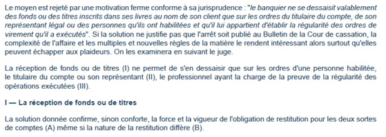 L'obligation de restitution du banquier (Cass. com. 10 mars 2015, éd ...