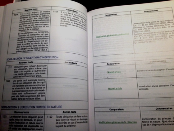 Code comparé et annoté de la réforme du droit des contrats, 2016, par J.-J. DAIGRE et G. GOETZ-CHARLIER (Cabinet GINESTIE & co. et LEGITEAM) Code comparé et annoté de la réforme du droit des contrats, 2016, par J.-J. DAIGRE et G. GOETZ-CHARLIER (Cabinet GINESTIE & co. et LEGITEAM)
