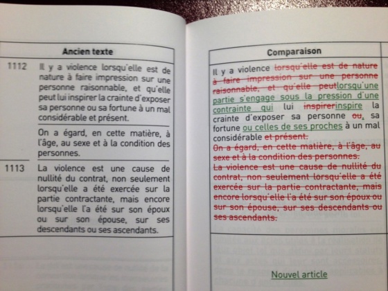 Code comparé et annoté de la réforme du droit des contrats, 2016, par J.-J. DAIGRE et G. GOETZ-CHARLIER (Cabinet GINESTIE & co. et LEGITEAM)