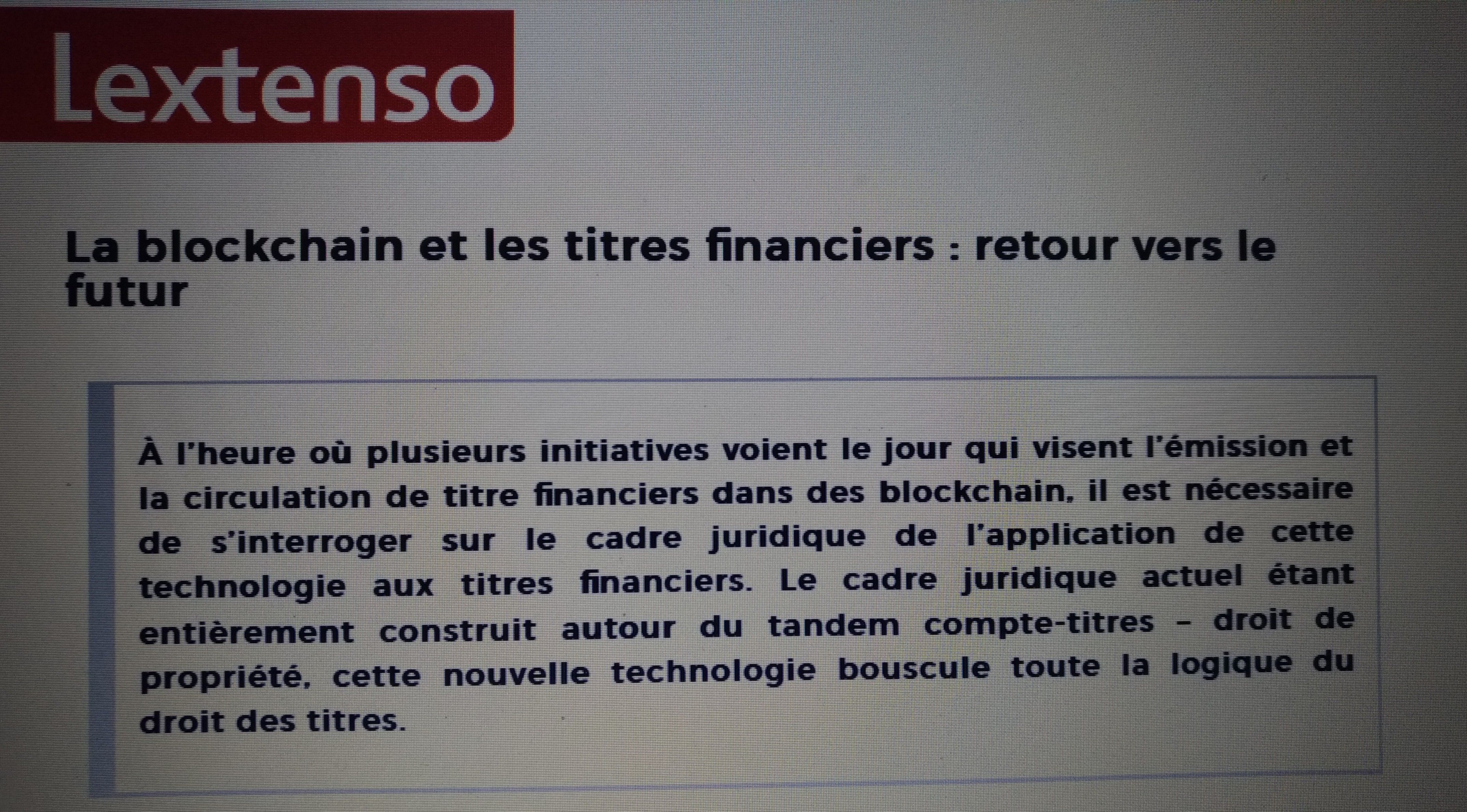 Journée Blockchain AFDIT - CRED, Université Paris 2 : Qualifications et états de la blockchain (24 avril 2019)