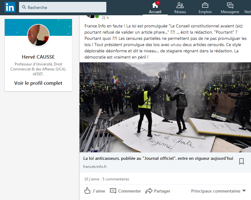 Loi dite anticasseur publiée... "pourtant" écrit France Info. Pourtant quoi ?! #directdroit Loi dite anticasseur publiée... "pourtant" écrit France Info. Pourtant quoi ?! #directdroit