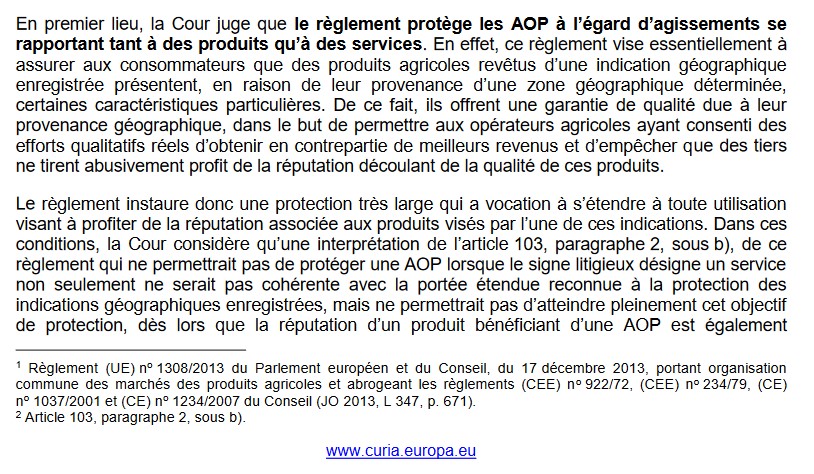 Interdiction de désignation de services par évocation de l'appellation... Champagne ! (CJUE, 9 sept 2021, C-783/19),   Interdiction de désignation de services par évocation de l'appellation... Champagne ! (CJUE, 9 sept 2021, C-783/19),