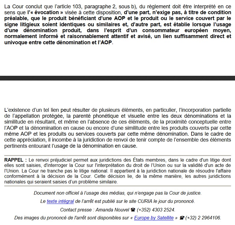 Interdiction de désignation de services par évocation de l'appellation... Champagne ! (CJUE, 9 sept 2021, C-783/19),   Interdiction de désignation de services par évocation de l'appellation... Champagne ! (CJUE, 9 sept 2021, C-783/19),