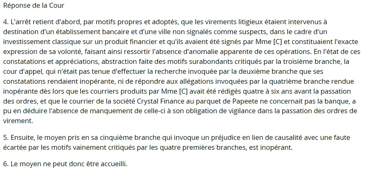 L'illusion du devoir de vigilance de la banque face à 155 ordres de virement du client faits au profit d'un escroc (Cass. com., 4 nov. 2021, n° 19-23.368 et 19-23.370).