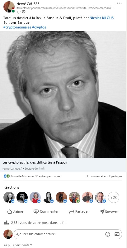 Revue Banque & Droit, Dossier cryptos piloté par Nicolas Kilgus. Revue Banque & Droit, Dossier cryptos piloté par Nicolas Kilgus.
