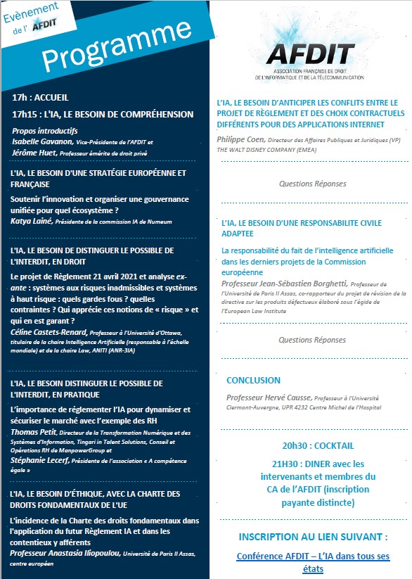L'IA dans tous ses états, AFDIT, 24 novembre 2022, Paris (The Bureau). L'IA dans tous ses états, AFDIT, 24 novembre 2022, Paris (The Bureau).