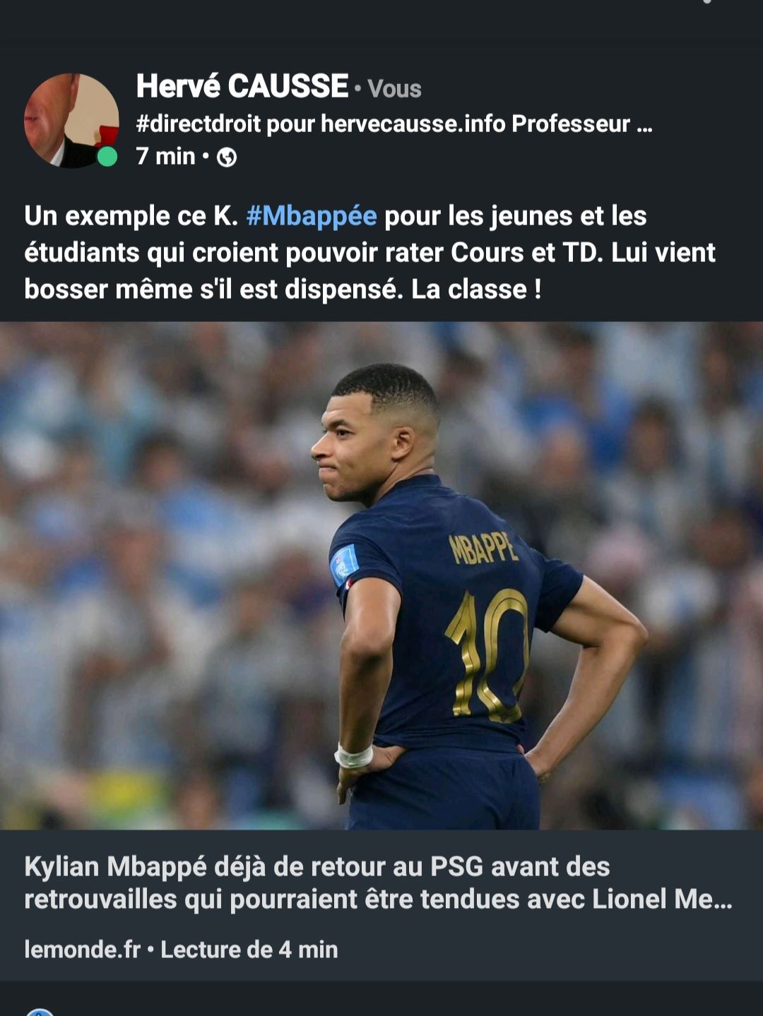 Le footballeur en exemple ? Pour que ne meure la République ! Le footballeur en exemple ? Pour que ne meure la République !
