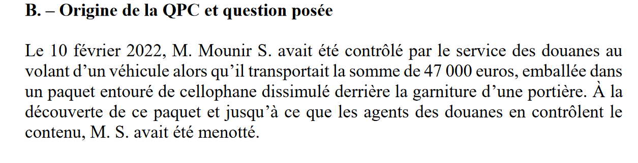 Le Conseil constitutionnel entrave la Douane et les douaniers, annulation de l'art. 60 du Code des douanes (Déc. QPC, 22 sept. 2022)