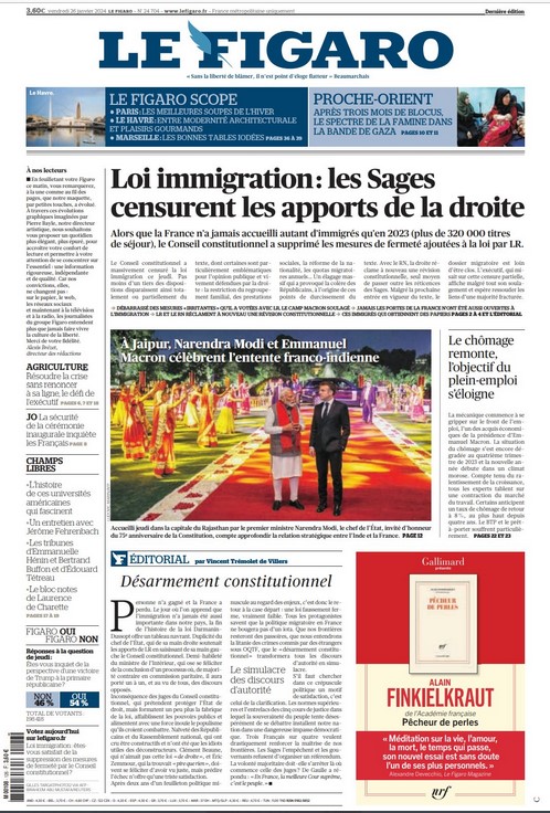 Le bricolage parlementaire emporté par le conformisme constitutionnel. La loi immigration passée au sabre du Conseil constitutionnel.