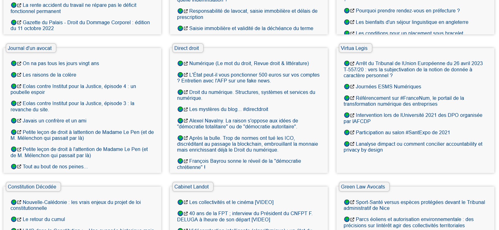 Droit.org 0rganise le droit... publié sur des supports libres. Revues et blogs. Le blog une œuvre, l'œuvre des blogs.