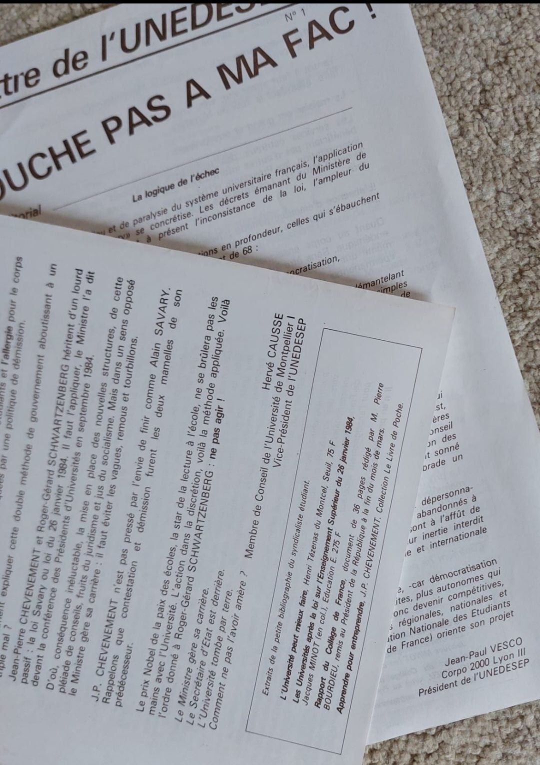 Depuis 40 ans je défends l'Université, les Facultés de Droit notamment (mai 1985 - mai 2025).