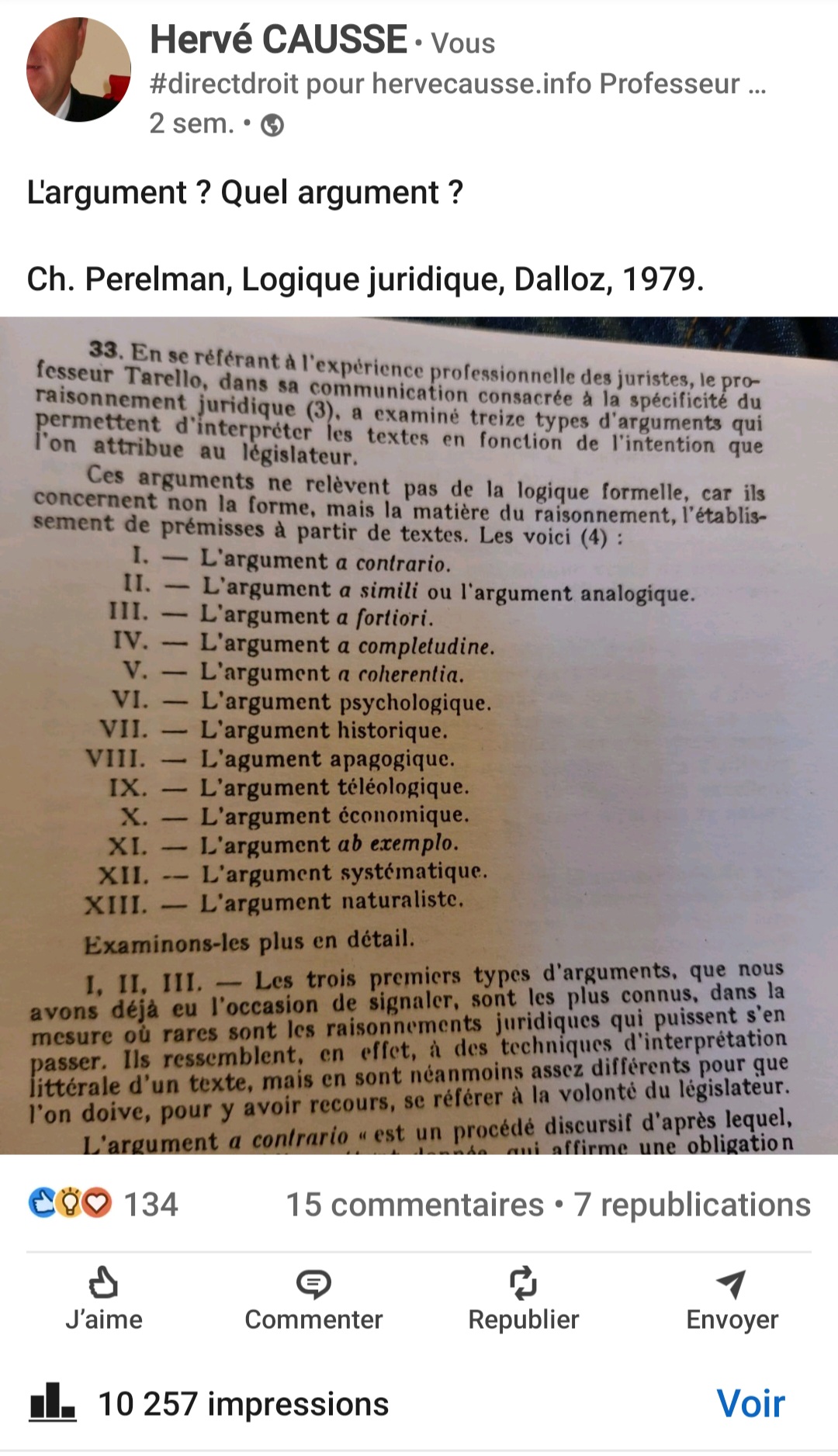 Les divers types d'arguments... Un post à plus de 10 000 vues sans que l'espoir se lève.