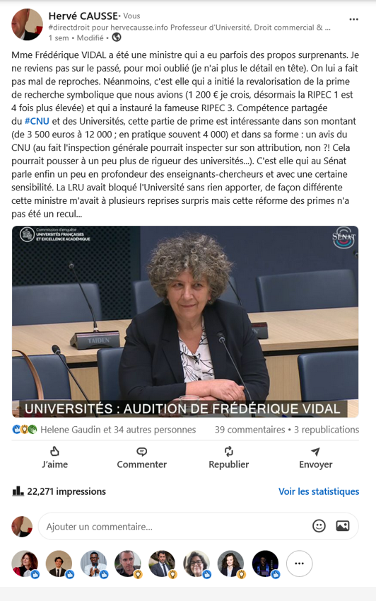 Un point sur la Commission d'enquête du Sénat Universités françaises et excellence académique. #universités