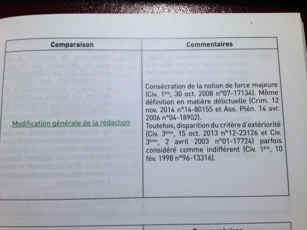 Code comparé et annoté de la réforme du droit des contrats, 2016, par J.-J. DAIGRE et G. GOETZ-CHARLIER (Cabinet GINESTIE & co. et LEGITEAM)