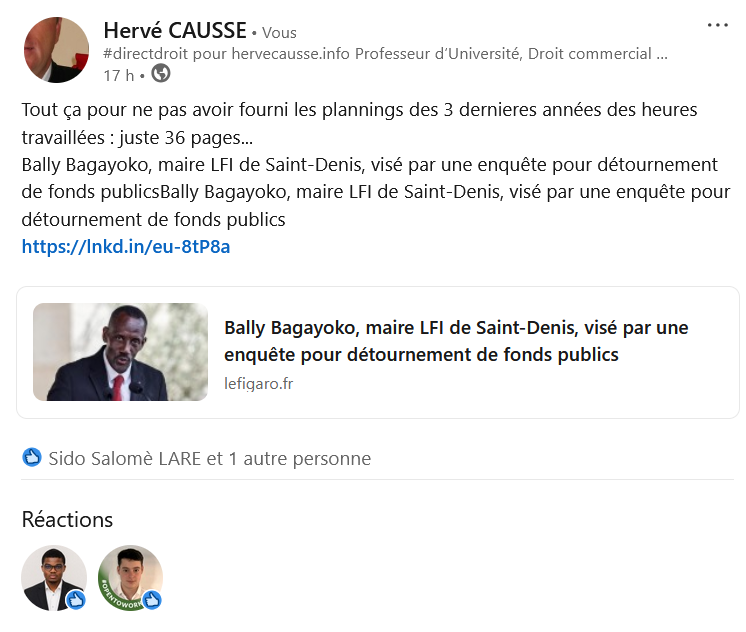 Affaire Bally Bagayoko. Fournir son emploi du temps de travail et le problème est réglé : non ?