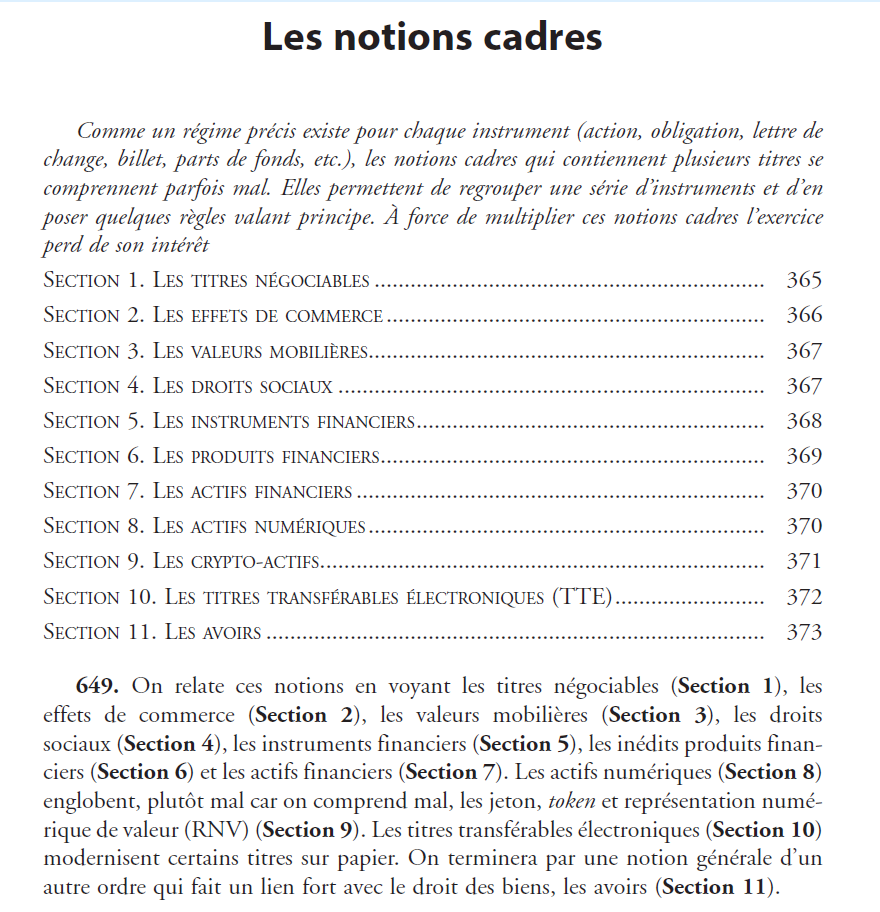 Le métier de la banque, commerce de la monnaie et des titres, suscite avec ces derniers des notions cadres. Instruments financiers, valeurs mobilières, titres financiers...