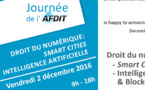 Droit du numérique : Smart Cities, Intelligence Artificielle et Blockchain (Colloque 2 décembre, Aix-en-Provence)