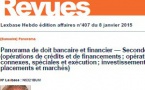 Panorama de Droit bancaire et financier (2e Partie)