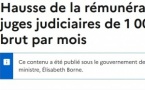 Le RN va demander la suppression de l'augmentation de 1 000 euros par mois qui a été octroyée aux magistrats quand le point d'indice est bloqué dans toute la fonction publique. Le RN va demander la suppression de l'augmentation de 1 000 euros par mois qui a été octroyée aux magistrats quand le point d'indice est bloqué dans toute la fonction publique.
