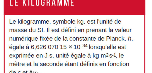 Le kilo n'est plus une chose ! Mais une formule mathématique. Comment intégrer ça en droit des biens ?