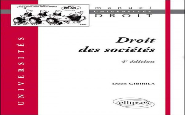 Manuel : Droit des sociétés, par Deen Gibirila.