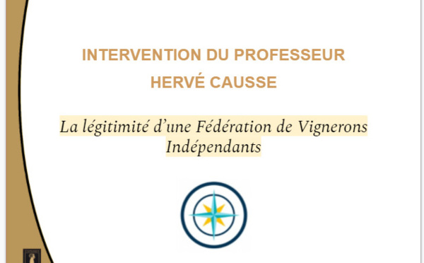 Les vignerons indépendants de Champagne (papier après intervention orale).
