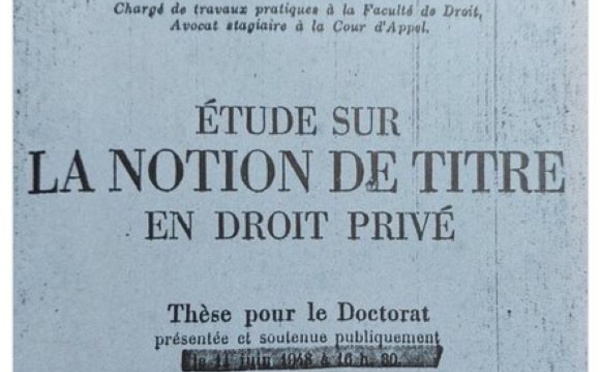 Jean LARGUIER, La notion de titre en droit privé, 1948, thèse Montpellier.
