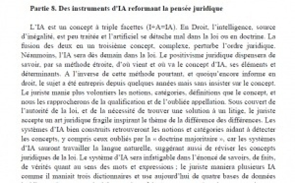 Comment se fabrique un concept juridique, quand je jouais sur le I et le A qui font l'IA...