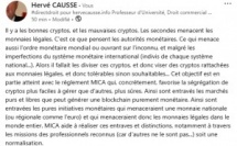 Les effets profonds du règlement MICA : l'assimilation de la prétendue révolution monétaire.
